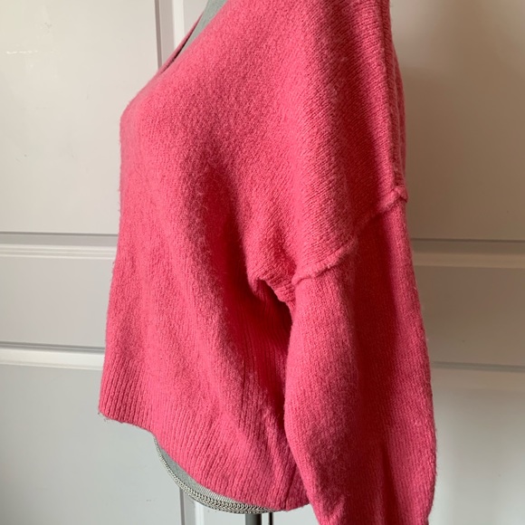 Top shop Pink V Neck Sweater - Picture 3 of 4